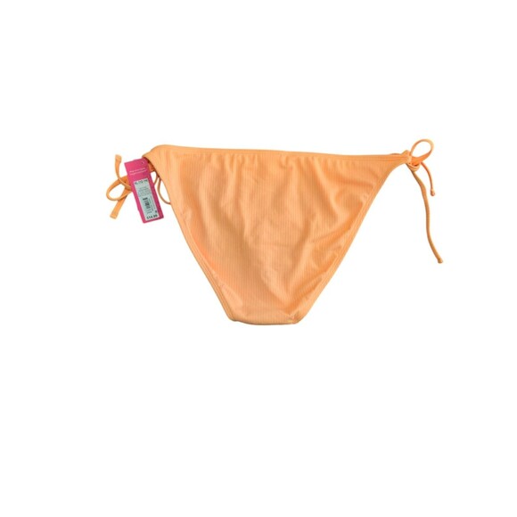 Xhilaration Bikini Bottoms XL Junior's Orange Ribbed Tie String Cheeky Cut - Picture 2 of 7